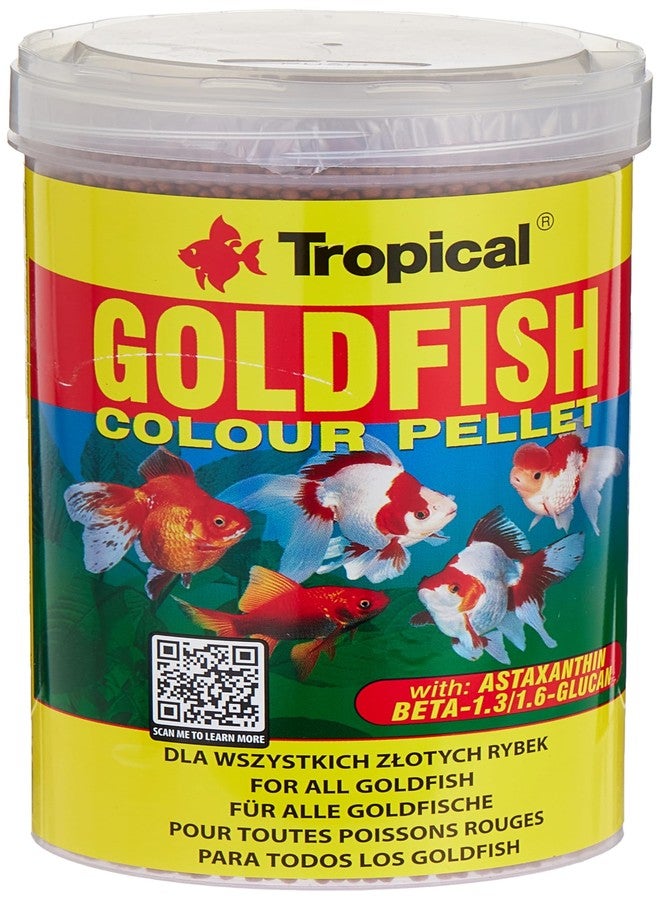 Tropical Gold Fish Colour Pellet Fish Food 1000 Ml,young adult - Image 1